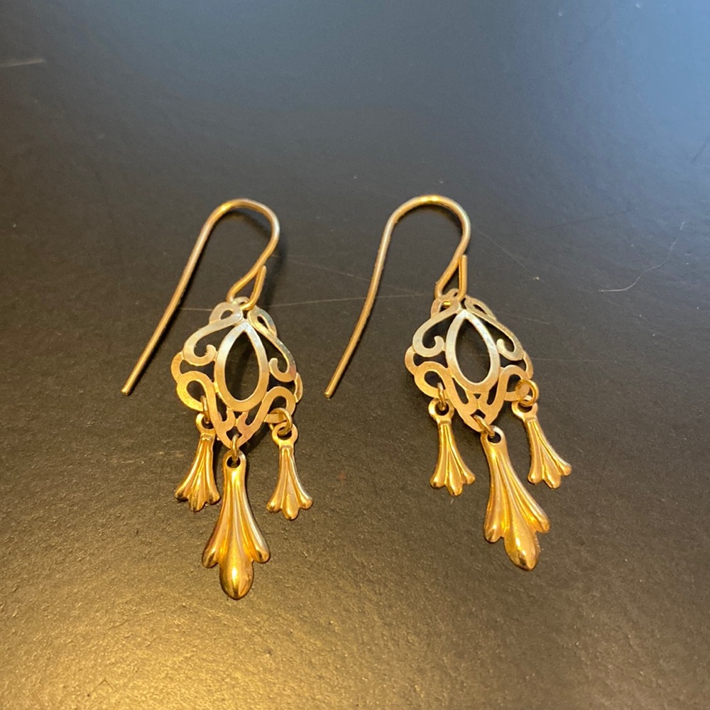 Gold earrings